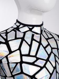 Traje de Danza Metálico para Niñas de 6 a 16 Años, Leotardo para Competencia de Danza Latina, Ropa Personalizada, Ropa Deportiva de Alto Rendimiento para Niños - Product Image 3