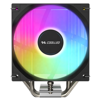 COOLLEO Coolio B60S Single Tower CPU Cooler 6 Heat Pipes Direct Contact Design ARGB Series Fluid Bearing 74.9CFM Computer Case