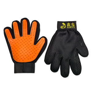 Gants de toilettage pour animaux Xintu, en matériau TPR, peigne en arc pour chiens et chats, toilettage des chats à poils longs - Product Image 2