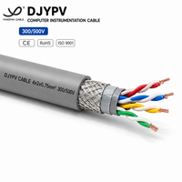 Cable de Computadora con Blindaje Individual DJYPV, Cable de Instrumentación Multipar Trenzado de 300/500V con Blindaje Trenzado