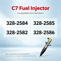 Inyector de Combustible Diésel C7 328-2584 328-2585 328-2582 328-2586, Inyector de Repuesto para Motor de Excavadora CX31-P600