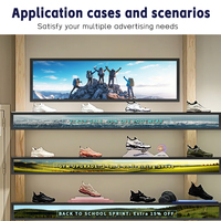 Affichage LED numérique programmable en forme personnalisée, bande longue, IP65, intérieur/extérieur, pour les magasins en chaîne, publicité en vitrine, P1.5-P3