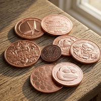 Pièces de monnaie en cuivre personnalisées de 1 OUNCE avec logo en relief, estampage 3D, figurine animale émaillée, artisanat métallique souvenir, pièce de monnaie en cuivre pur
