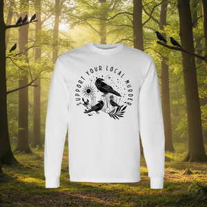 Apoya a tus amigos locales de Murder Crow Lovers, camiseta de manga larga para amantes de la naturaleza - Product Image 3