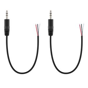 Cable de Audio AUX Macho de 2.5mm y 4 Polos con Extremos Recubiertos de Estaño, Cable Auxiliar para Altavoz de 3.5mm a 3.5mm - Product Image 1