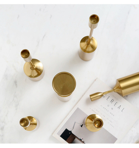 6pcs One Set Plating <strong>Gold</strong> <strong>Candle</strong> Holder Decorative Table Centerpiece Modern <strong>Candle</strong> <strong>Stick</strong> for Decoration - Product Image 2