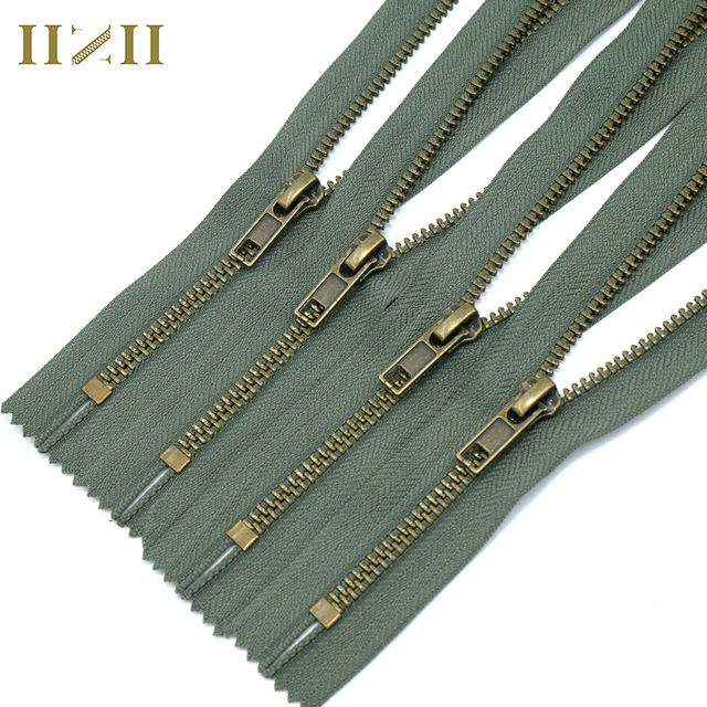 Wholesale Clothing Metal Zipper Open End 5# Metal Teeth Zipper Accept Custom Size Color Tape Jeans Zippers