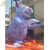 Grand ballon gonflable de rat blanc, ballon gonflable de souris d'halloween pour la décoration extérieure de rue