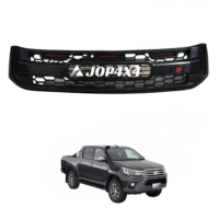 4X4 Accessoires ABS GR Grille avant avec lumière LED Masque avant de pare-chocs pour HILUX REVO 2015-2017