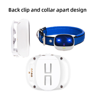 Traceur GPS 4G V43 pour animaux de compagnie avec clip, localisation en temps réel, IP67, 500 mAh, léger (35g), surveillance vocale et application
