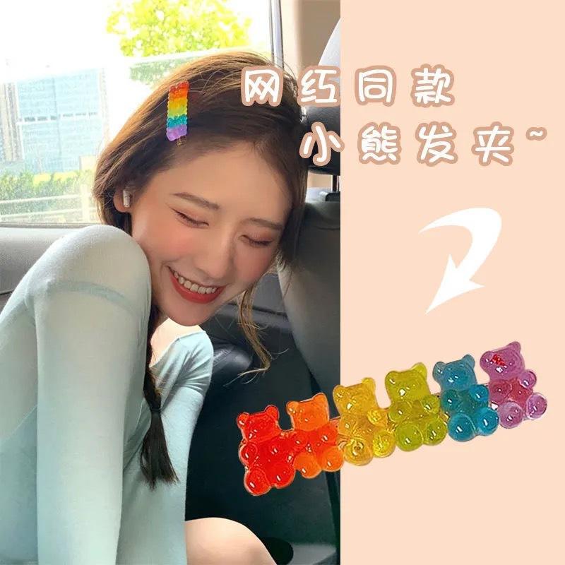 Colorful Hair Clip Cute Gummy Bear Made In Korea - Foto 1