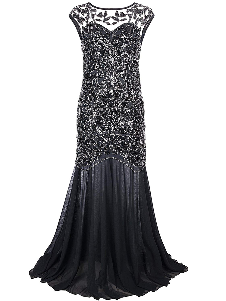 Stunning 1920s Gatsby Flapper Dress for Women - Plus Size Sequin Mermaid Formal  Evening Gown, Perfect for Vintage Events