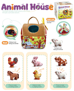Jouet sensoriel Montessori en gros pour bébé 0-6 6-12 mois, ensemble d'animaux de la ferme en peluche, hochets sensoriels pour bébé, jouets en peluche - Product Image 3