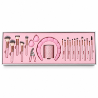 Lot de 23 pinceaux de maquillage professionnels de luxe avec strass scintillants – Style diamant