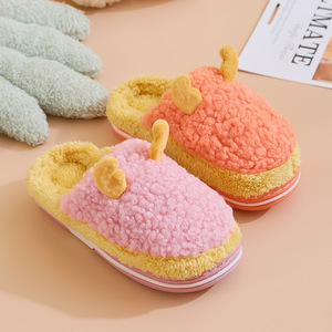Pantuflas Infantiles de Algodón con Diseño de Ciervo de Dibujos Animados, Lindas Pantuflas de Interior para Niños, Cálidas, Resistentes al Desgaste, de Felpa - Product Image 3