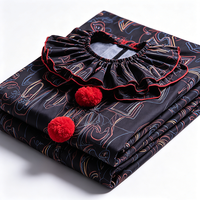 Vintage Gruseliger Clown-Kostüm - Schwarz-Rotes Horror-Outfit für Halloween-Party