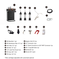 Filtre pour machine à café, système de filtration d'eau RO 500GPD, système de filtration par osmose inverse, filtre à changement rapide pour usage domestique