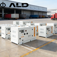 Générateur diesel silencieux ALAD TECH 16 kW, démarrage automatique ATS, contrôle intelligent avancé de la tension, refroidissement par eau, 50/60 Hz, pour usage commercial