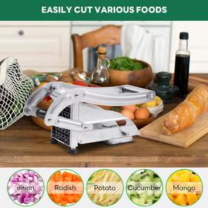 Cortador de Papas Fritas Profesional de 2 Cuchillas, Prensa de Acero Inoxidable para Cocina, Modelo TY-260311-01, de Tendencia para el Hogar - Product Image 5