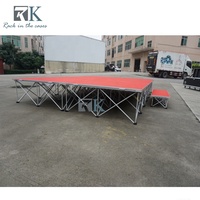 Plateforme de scène de haute qualité en alliage d'aluminium, plateforme de scène pliable intelligente pour événements et concerts en plein air