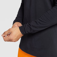 Fabricant de vêtements – Hauts à manches longues personnalisés, T-shirts de sport réfléchissants vierges, coupe ajustée, extensibles, pour l'automne