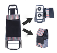 Chariot de courses pliable en métal personnalisable pour l'extérieur, avec siège, pour légumes et courses, vente en gros