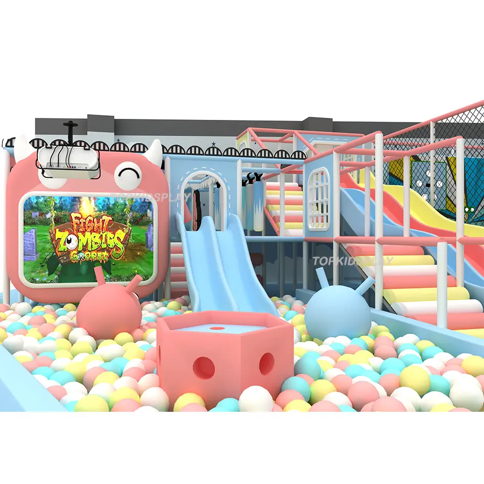 Équipement de terrain de jeu intérieur commercial pour parc d'attractions, juegos infantiles à vendre