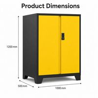 Armario de Almacenamiento Comercial de Acero de Dos Puertas con Cerradura Electrónica de Teclado y Patas de Soporte Elevadas para Garaje, Taller y Oficina
