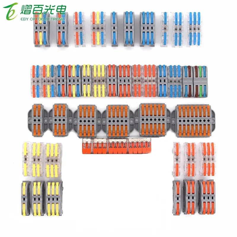 Conectores de fio 222 212 213 Mini Conector Rápido Universal Compact Fast Fiação Led Strip Cable Conectors Push-in Terminal Block