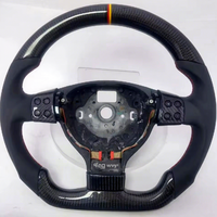Volant sport en fibre de carbone personnalisé pour VW Volkswagen MK5 Series Golf GTI R32 Passat R36 Polo avec palettes de changement de vitesse