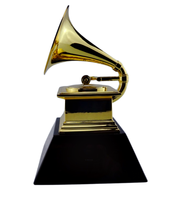 Réplica de Premio Grammy de Lujo de 22 cm, Trofeo de Metal Personalizado con Base de Madera, Trofeo Grammy Premium con Caja de Presentación