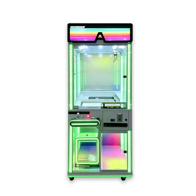 New Arrive Custom Full Transparent Arcade Claw Crane Machine LED Lighting Sound English Metal Construction for Commercial Use
