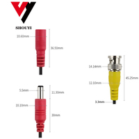 Cable BNC DC para cámara, cable conectado, alimentación de vídeo integrada, 3,3mm de diámetro, 5M