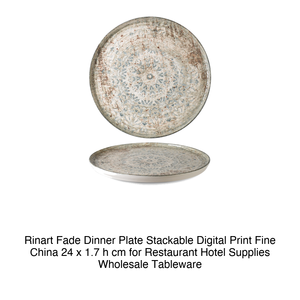 Plato de Cena Apilable Rinart Fade con Impresión Digital, Porcelana Fina, 24 x 1.7 h cm, para Suministros de Restaurantes y Hoteles, Vajilla al por Mayor - Product Image 2