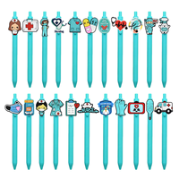 Stylos Bille Créatifs en PVC Souple à Thème Médical de Dessin Animé, Mignons, Portables et Fluide, Idéaux pour Étudiants et Bureaux, Parfaits pour les Infirmières