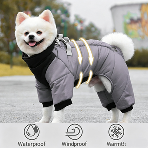 Manteau imperméable pour chien en coton denim réfléchissant imprimé, vêtements pour animaux de compagnie, design antidérapant, OEM ODM, vente en gros - Product Image 4