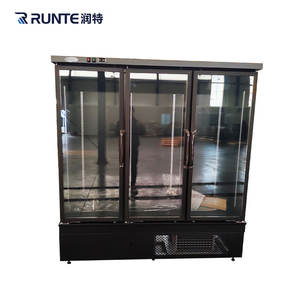 <span class=keywords><strong>Vitrina</strong></span> refrigerada con iluminación LED de vidrio <span class=keywords><strong>vertical</strong></span> de 3 puertas Refrigerada por aire de una sola temperatura para tiendas minoristas - Product Image 3