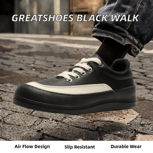 Zapatos Deportivos Retro de Moda Greatshoes, Negros, con Logotipo Personalizado, de Caña Alta, Transpirables, de Malla, Resistentes al Desgaste, de PU - Product Image 5