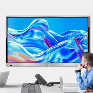 휴대용 알루미늄 OEM 55 "65" 75 "85" 98 "인치 4K 스마트 클래스 터치 스크린 터치 스크린 전자 인터랙티브 화이트 보드