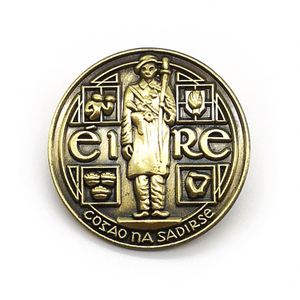 Pin de solapa redondo de metal dorado esmaltado del Colegio de Guerra Australiano, insignia personalizada con nombre de marca, broche de búho para eventos - Product Image 6