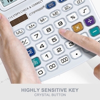 Calculatrice de bureau CTFREE à 14 chiffres, en plastique, avec clavier PC, alimentation solaire/piles, haute qualité, personnalisable, grands chiffres, calendrier