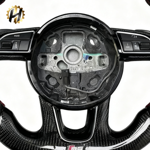 Volant de course HZ Racing ECR en fibre de carbone à fond plat, conçu sur mesure, rouge, pour <span class=keywords><strong>Audi</strong></span> A3/A4 B9/<span class=keywords><strong>A5</strong></span> RS3/RS4/RS5/S3/S4 - Product Image 4