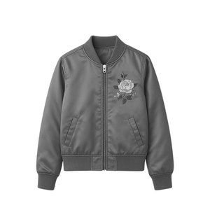 Oferta Caliente al por Mayor: Chaqueta de Satén OEM para Mujer, Chaqueta Brillante de Moda con Puños Acanalados y Cintura Ajustable, Disponible en Varios Colores, Cremallera Completa - Product Image 1