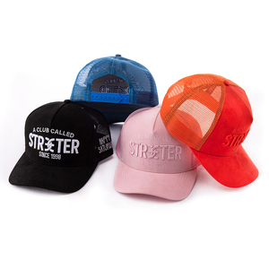 Sombrero de hombre de malla Premium azul cielo a la moda de 5 paneles, gorra de camionero de mezclilla deportiva, gorra de mezclilla personalizada - Product Image 6
