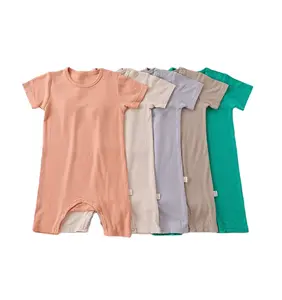 Bán Buôn Trống Quần Áo Bé Bong Bóng Romper 100% Cotton Unisex Bé Mùa Hè Romper