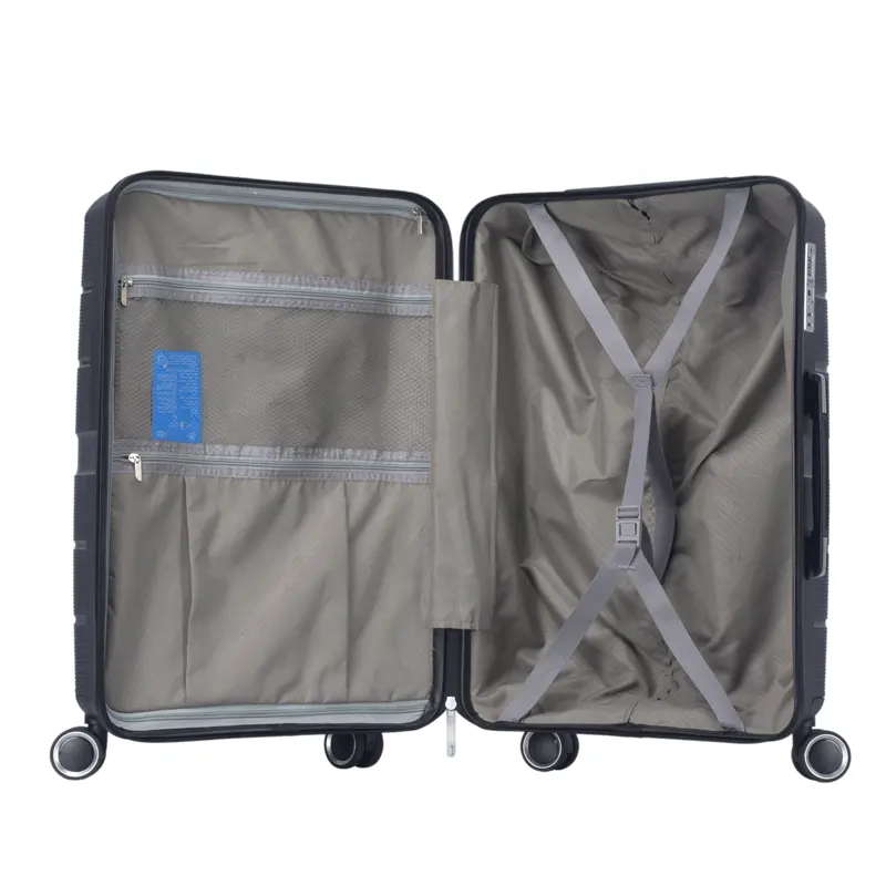 Custom PP Trolley Bag 3 Pcs Luggage Set Spinner 20 24 28 Inch Women PP Multifunction Suitcase
