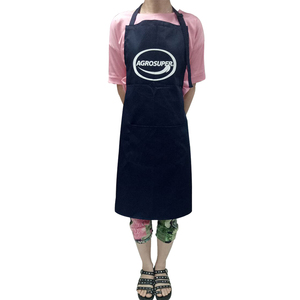 Tạp Dề Màu Đỏ Bông Nhà Bếp Nấu Ăn Phụ Nữ Cafe Tạp Dề Với Túi Thăng Hoa In Logo Custom Made Tạp Dề - Product Image 3