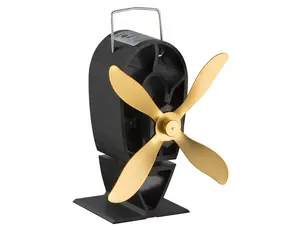 Hot Selling Aluminum Mini Fish Shape Heat Powered Stove Fan Pellet Camping Wood Burning Stove