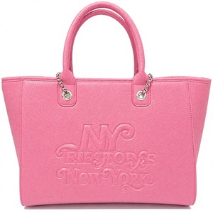 Bolsos Tote de Piel Sintética Rosa Estilo Nueva York al por Mayor con Letras Grabadas y Cadenas, Moda de Última Tendencia para Uso Diario de Mujer, Abiertos, para Todas las Estaciones - Product Image 5