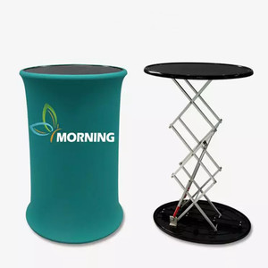 Quầy Tiếp Tân Có Thể Gập Lại Tùy Chỉnh Bàn Khuyến Mãi Gian Triển Lãm Quầy Bar Trưng Bày Thương Mại Hình Bầu Dục Bật Lên - Product Image 1